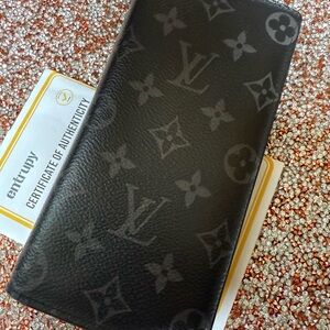 Louis Vuitton Black Leather Wallet